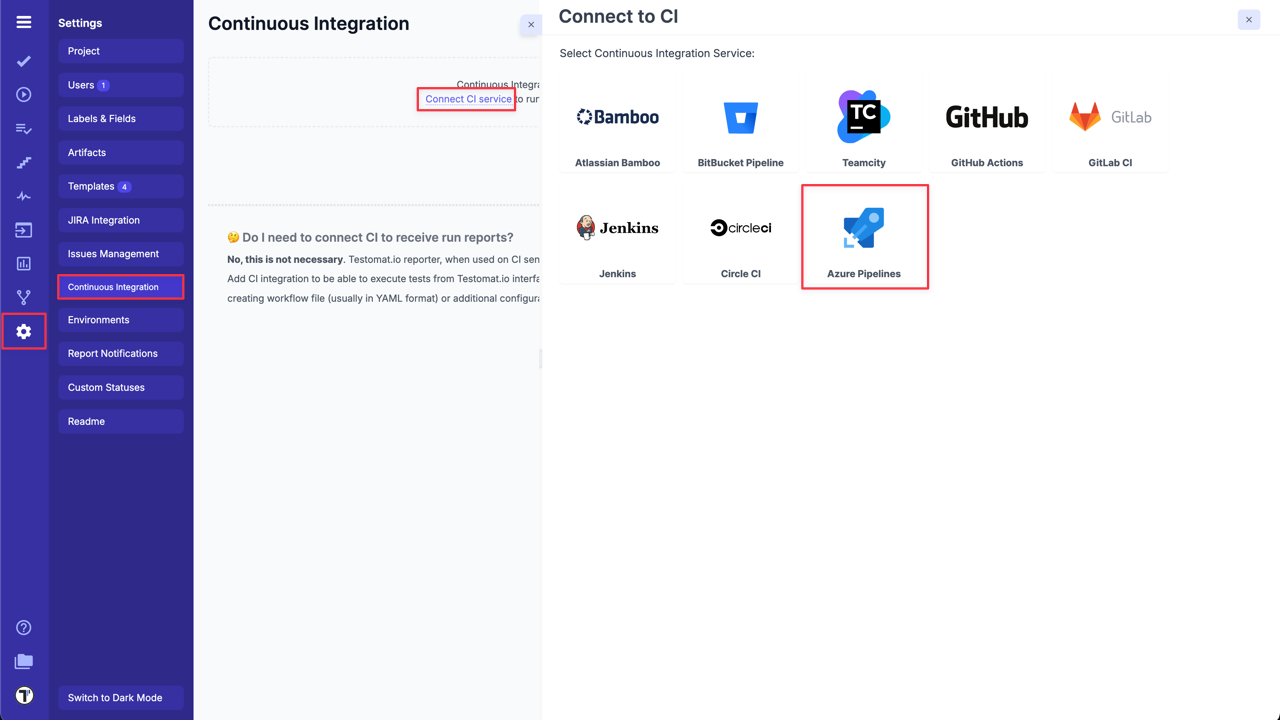 Testomatio - Azure Pipeline