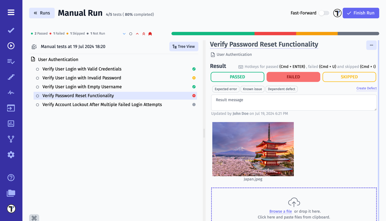 Testomat.io - Execute tests